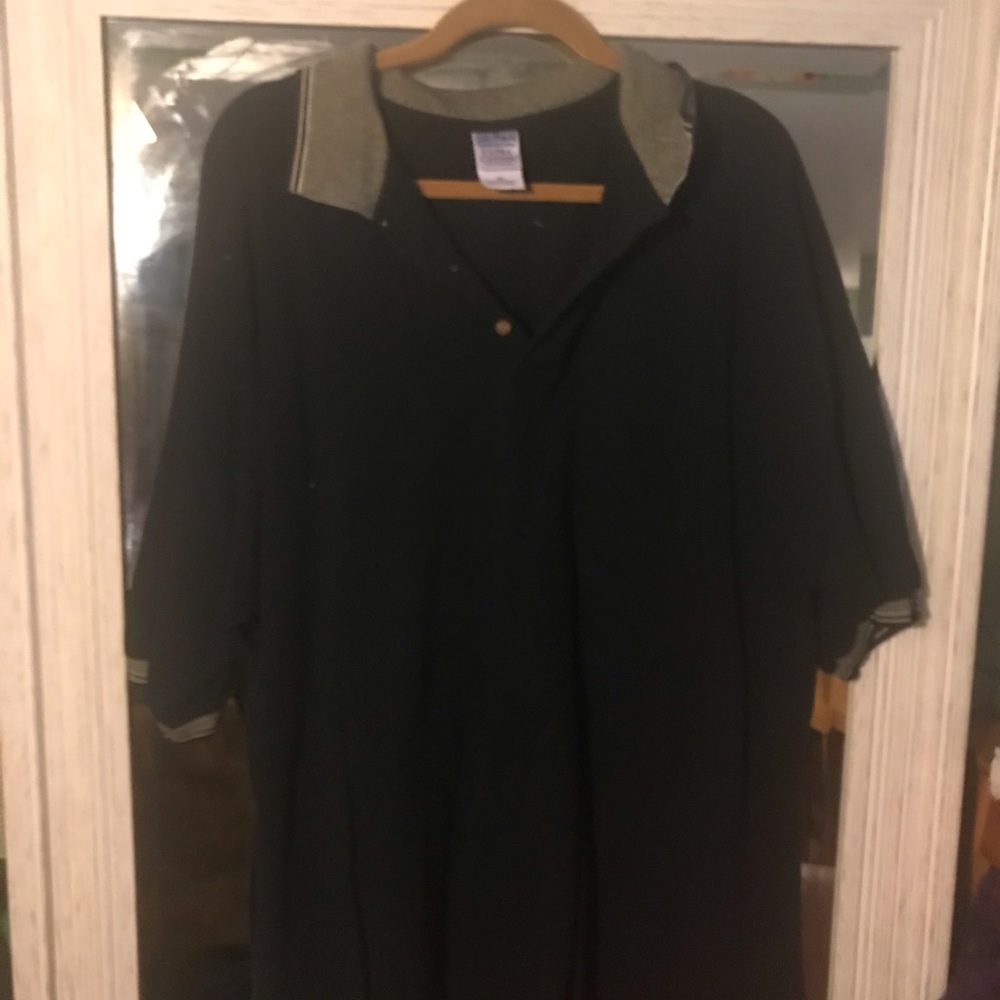 dark black casual Half button up